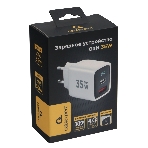 Сетевое зарядное устройство с дисплеем Cablexpert MP3A-PC-52, 35Вт GaN, QC3.0/PD3.0, 1хUSB, 1хType-C, белый, коробка, фото5