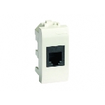 Розетка телефонная DKC Brava 76120B RJ12, 6P6C, 1 мод. белая, фото 1