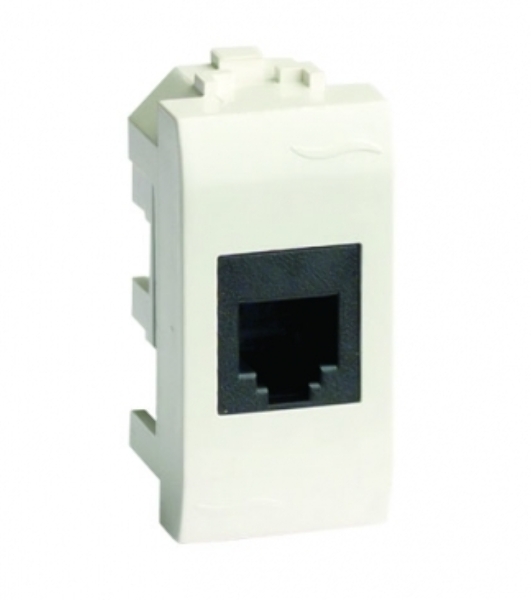 Розетка телефонная DKC Brava 76120B RJ12, 6P6C, 1 мод. белая