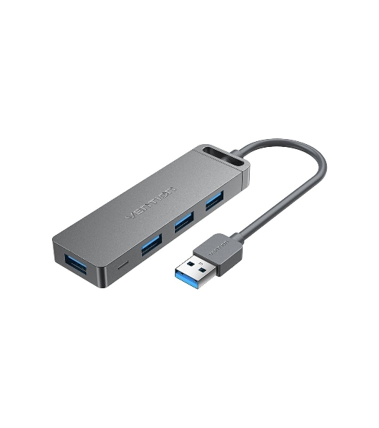 USB-концентратор Vention OTG USB 3.0 на 4 порта серый 1м.