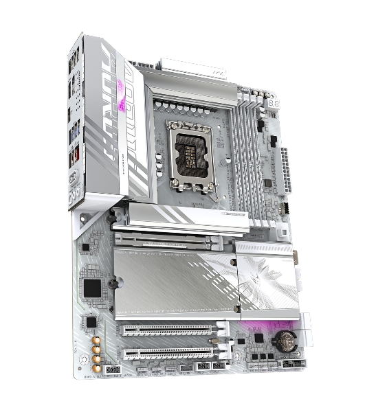 Материнская плата Gigabyte B860 AORUS ELITE WIFI7 ICE, LGA 1851, Intel B860, 4xDDR5, 4xSATA, 3xM.2, 1xPCIe 5.0 x16, 2xPCIe 4.0 x1, 1xHDMI, 2xDP, 1x 2.5Gb LAN, 6xUSB-A 3.2, 1xUSB-C 3.2, 4xUSB-A 2.0, 2x3.5 мм, 7.1, ATX