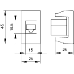 Розетка компьютерная DKC Viva 45058 RJ-45 кат.6, неэкранированная, 8P8C, Hyperline, Dual IDC, белая, 1 модуль, фото4