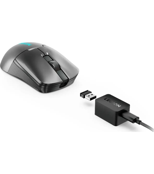 Мышь беспроводная Lenovo Legion M600s Qi Wireless Gaming темно-серый оптическая 19000dpi BT/Radio USB (GY51H47355)