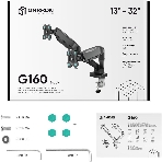 Кронштейн ONKRON G160 для монитора 13'-32' настольный, черный, фото4