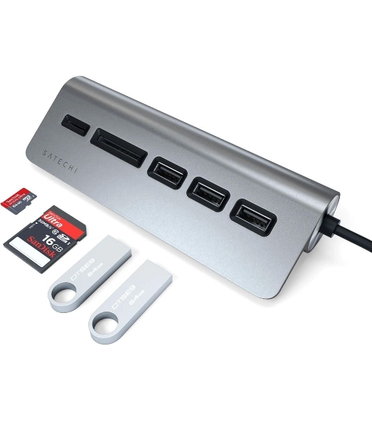 Док-станция Satechi ST-TCHCRM, USB Type-C, USB 3.0/Micro/SD, USB Type-C