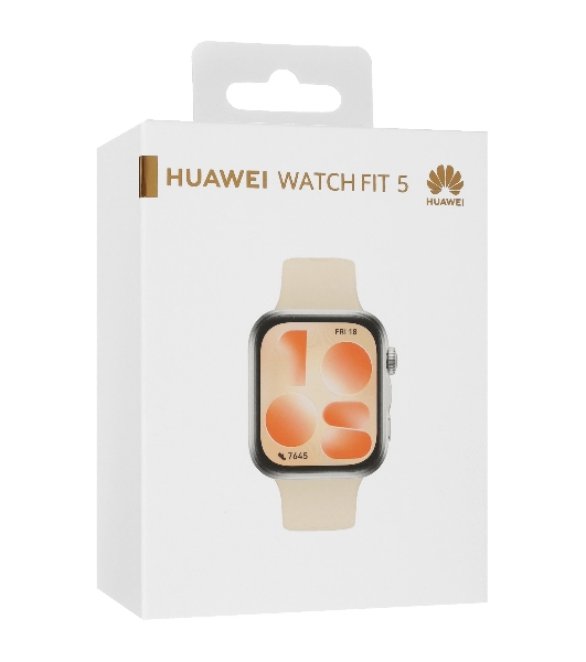 Смарт-часы HUAWEI Watch FIT 5 NKI-B19, 1.82', AMOLED, Bluetooth, NFC, IP6X, белый/серебристый