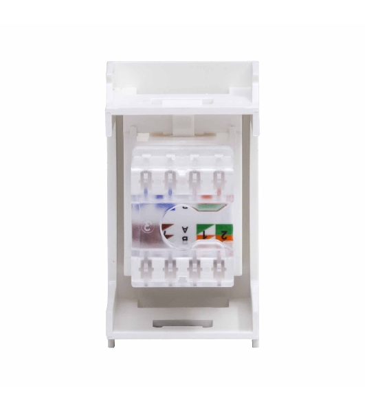Розетка компьютерная DKC Viva 45058 RJ-45 кат.6, неэкранированная, 8P8C, Hyperline, Dual IDC, белая, 1 модуль