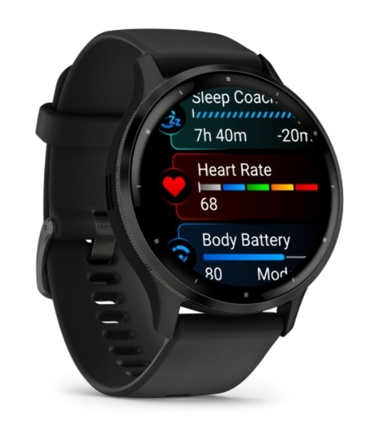 Умные часы Garmin Venu 3, 1.4' AMOLED, 5G, Wi-Fi, Bluetooth, NFC, IP68, черный