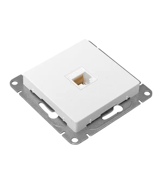 Механизм розетки RJ45 (cat5) EKF UP1-SOW-RJ45-5 белый Эпика