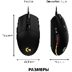 Мышь проводная Logitech G102 LIGHTSYNC черный, 8000 dpi, USB, кнопки - 6, фото12