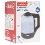 Электрочайник ATLANTA ATH-2466 черный, 1.8 л, 1800 Вт, скрытый нагревательный элемент, фото2