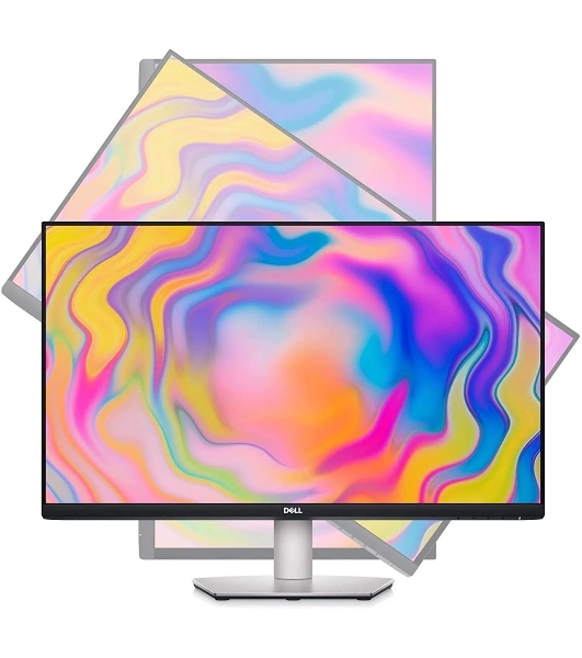 Монитор 27' Dell S2722QC IPS 3840x2160, 60 Гц, 4 мс, 16:9, 350 кд/м², 2xHDMI 2.0, 1xUSB-C, 2xUSB, динамики, серебристый