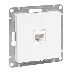 Механизм розетки RJ45 (cat5) EKF UP1-SOW-RJ45-5 белый Эпика, фото 1