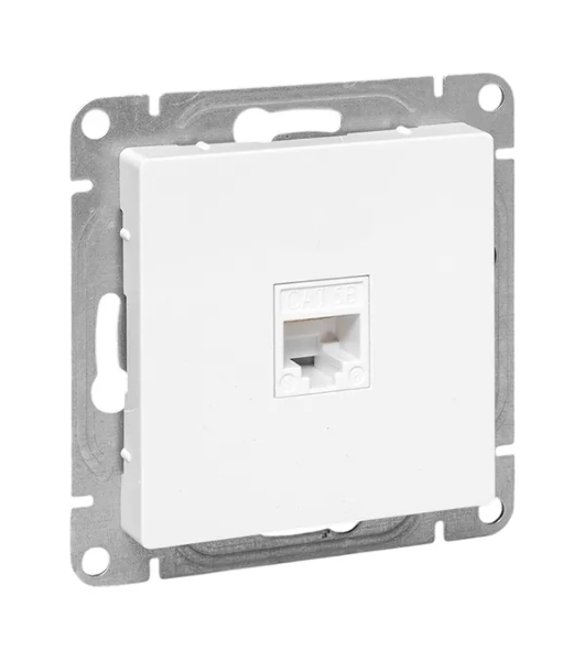 Механизм розетки RJ45 (cat5) EKF UP1-SOW-RJ45-5 белый Эпика