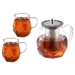 Чайник заварочный LEONORD AROMA, 820 мл из боросиликатного стекла, корпус с гранями (106791), фото 1