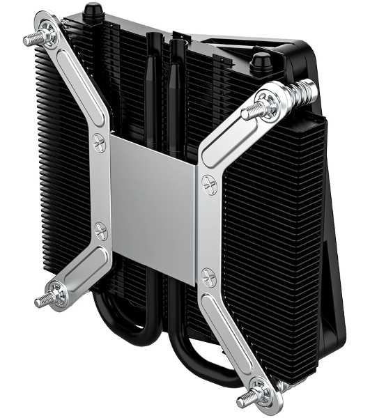 Кулер для процессора ID-COOLING IS-23i черный LGA1851/1700/1200/115X низкопрофильный высота 23мм (48шт/кор, TDP 45W, PWM, 2 тепл.трубки, медная база, FAN 80мм) BOX