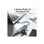 USB-концентратор Vention OTG USB 3.0 на 4 порта серый 1м., фото5
