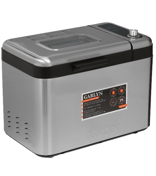 Хлебопечка Garlyn BR-2000 серебристый, 850 Вт, 1.5 кг, 25 программ