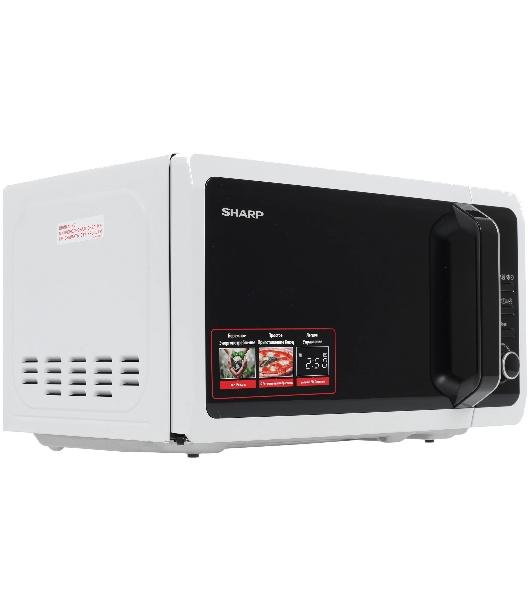 Микроволновая печь Sharp R-2852RW белый, 20 л, 800 Вт, переключатели - кнопки, поворотный механизм