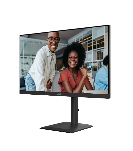 Монитор 27' AOC U27E4CV IPS 3840x2160, 60 Гц, 4 мс, 16:9, 400 кд/м², 2xHDMI 2.0, DP 1.4, DP Out, USB-C (90 Вт), USB Hub (4x USB 3.2), RJ45, 3.5 Jack, динамики (2x2 Вт), HDR Ready, Adaptive-Sync, VESA 100x100, черный