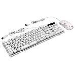 Комплект клавиатура+мышь Nakatomi KMG-2305U проводной, USB, 1600 DPI, белый, фото 1