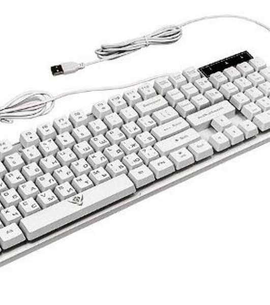 Комплект клавиатура+мышь Nakatomi KMG-2305U проводной, USB, 1600 DPI, белый