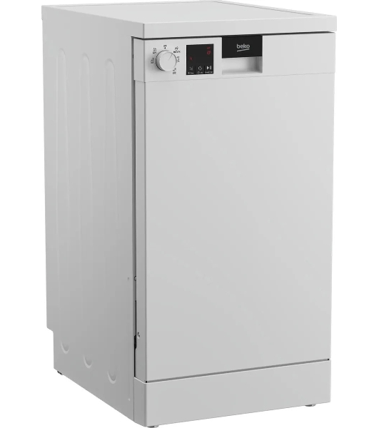Посудомоечная машина Beko DVS050R01W, белый, 44.8 см, 10 компл., сушка конденсационная, 49 дБ, класс A