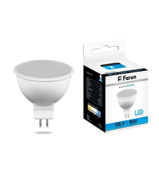 Лампа светодиодная Feron LB-560 9W 230V G5.3 6400K MR16
