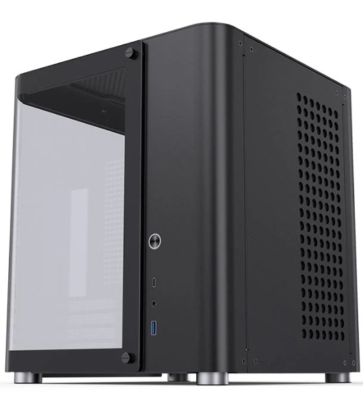 Корпус без блока питания Корпус JONSBO TK-1 Black 2.0 MATX без БП, mini-ITX, micro-ATX, черный
