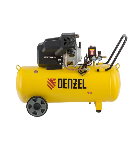 Компрессор воздушный Denzel DKV2200/100,Х-PRO (58079) 2.2 кВт, 400 л/мин, 100л