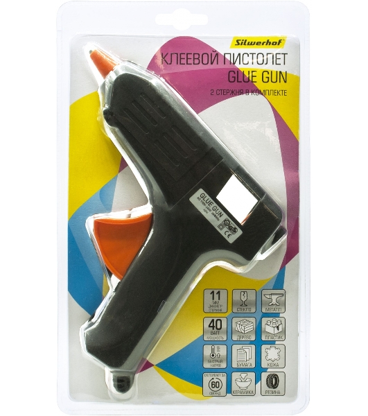 Клеевой пистолет Silwerhof GG040 40Вт стерж.:11мм