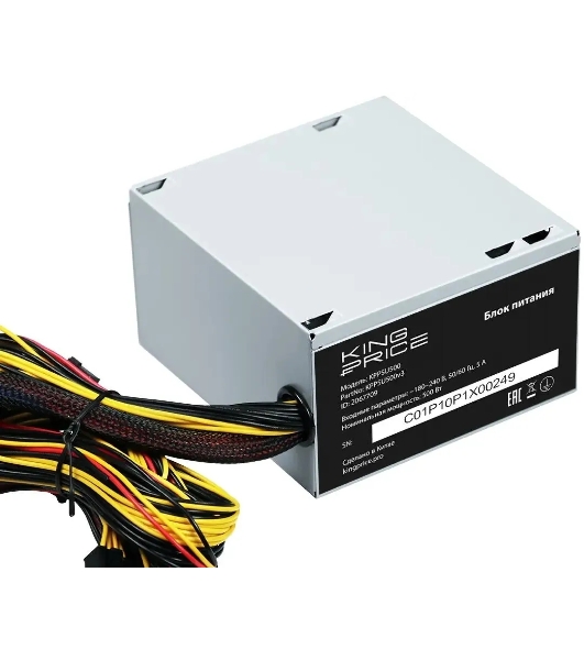 Блок питания KingPrice KPPSU500 ATX 500W (20+4pin) 120мм fan 4xSATA