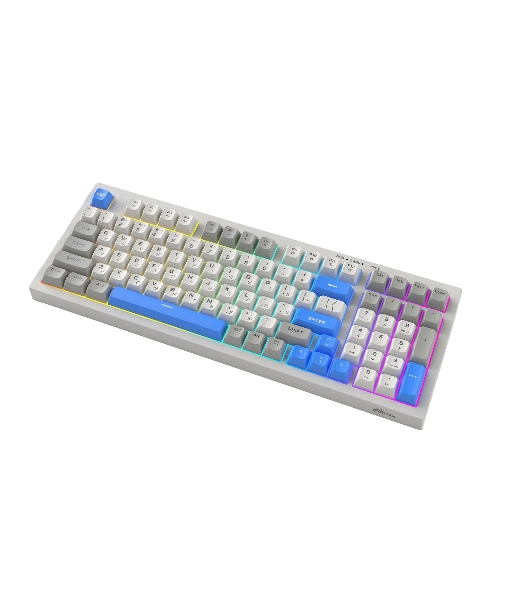 Клавиатура проводная Ritmix RKB-598BL Gray серый-голубой