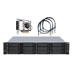 Полка расширения сетевого хранилища без дисков SMB QNAP TL-R1200S-RP SATA 6GB/s JBOD storage enclosure, 12-tray 3,5'/2,5' w/o HDD, 3 x SFF-8088, 2 PSU. Rackmount. W/o rail kit RAIL-B02, фото 1