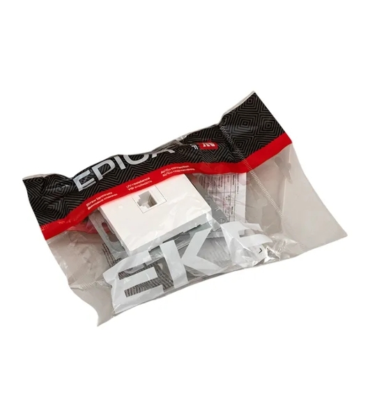Механизм розетки RJ45 (cat5) EKF UP1-SOW-RJ45-5 белый Эпика