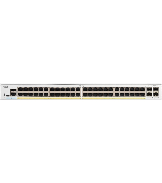 Коммутатор Cisco Catalyst C1300-48P-4G, 48×1 Гбит/с, 4×1 Гбит/с SFP, управляемый