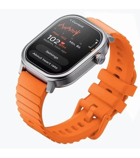 Умные часы KOSPET Pulse, 1.96' AMOLED, Bluetooth 5.3, GPS, IP68, серебристый