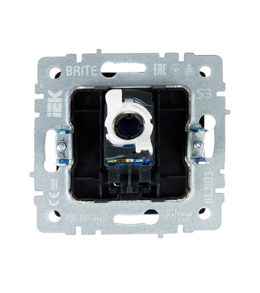 Розетка компьютерная IEK BRITE РК10-БрГ RJ45 кат.5E графит