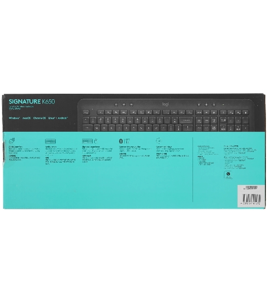 Клавиатура Logitech Signature K650 беспроводная, Bluetooth, радиоканал, чёрный