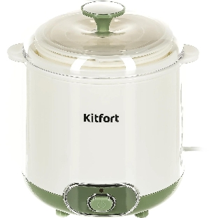 Йогуртница Kitfort KT-2005 20Вт 1б. 1500 мл белый/зеленый