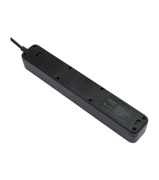 Сетевой фильтр Гарнизон 2.0 Мультипорт EPS-4-U3-B-2, 4 р, 10А, 3xUSB, 2 м, ур.защиты 2+, черный, пакет
