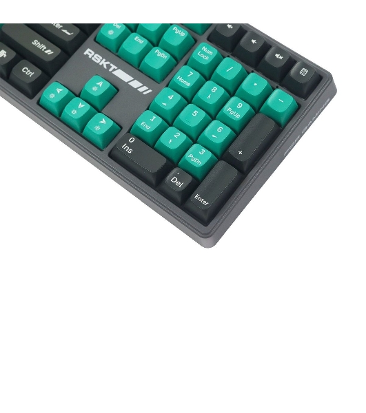 Клавиатура Raskat KM004 проводная, USB Type-A, зелёный/серый