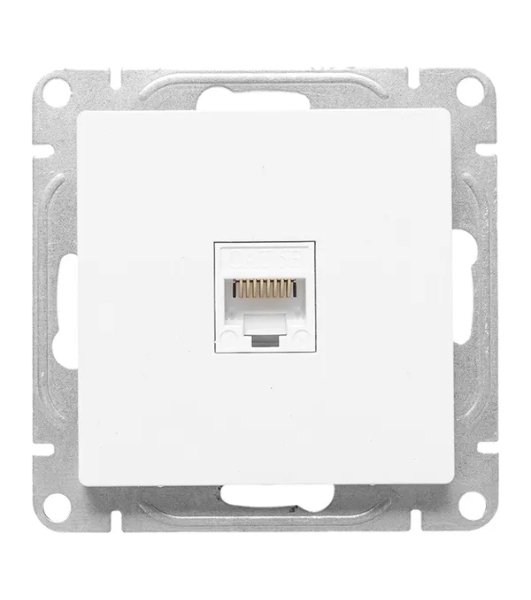 Механизм розетки RJ45 (cat5) EKF UP1-SOW-RJ45-5 белый Эпика