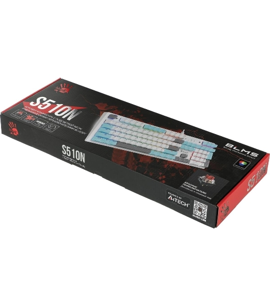 Клавиатура проводная A4Tech Bloody S510N USB белый