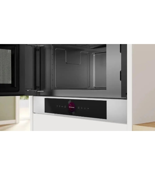 Микроволновая печь встраиваемая Bosch BFL7221W1 белый, 21 л, 900 Вт, переключатели - поворотный механизм/сенсор