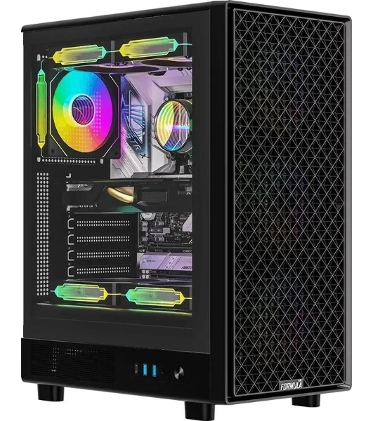 Компьютерный корпус Aerocool/Formula MANA DYNAMIC черный без БП ATX 6x120мм 2xUSB 3.0 1xUSB3.1 audio bott PSU