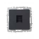 Розетка компьютерная IEK BRITE РК10-БрГ RJ45 кат.5E графит, фото5