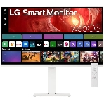 Монитор 31.5' LG 32U850SA-W IPS 3840x2160, 60 Гц, 5 мс, 16:9, 400 кд/м², 2xHDMI 2.0, USB-C (90 Вт), USB Hub (3x USB 3.0), 3.5 Jack, HDR10, динамики (2x5 Вт), веб-камера, Smart TV (webOS 24), Wi-Fi, Bluetooth, VESA 100x100, белый, фото 1