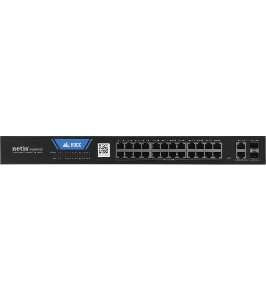 Коммутатор Netis ST228GPR-2G2S (L2) 26x1Gbит/с 2SFP 24PoE 375W настраиваемый