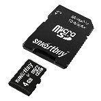 Флеш карта Micro SDHC 4Gb Smartbuy Сlass 4, адаптер в комплекте, фото4